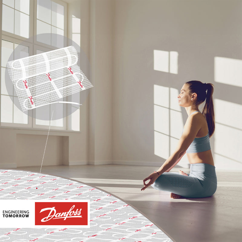 Tappetini Riscaldanti Danfoss ECmat 100T - 100 W/m² per Riscaldamento Elettrico pavimento