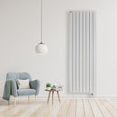 Radiatore elettrico verticale a inerzia fluida Ramada 1500W con Controllo Digitale - Bianco 9010