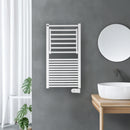Termoarredo Scaldasalviette Idraulici con Ribalta STYLO GREEN 930x500mm - Bianco