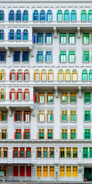 Pannello radiante infrarossi in vetro elettrico con convettore - Fantasia Finestra Multicolore