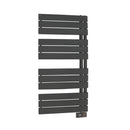 Scaldasalviette elettrico con doghe piatte Asimmetrico 500W - Grigio antracite RAL 7016 OPACO