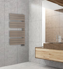 Scaldasalviette elettrico con doghe piatte Asimmetrico 500W - TAUPE RAL 7006 OPACO