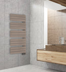 Scaldasalviette elettrico con doghe piatte Asimmetrico 750W - TAUPE RAL 7006 OPACO