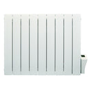 Radiatore elettrico in alluminio ad inerzia fluida KIVA 1800W con termostato elettronico programmabile.